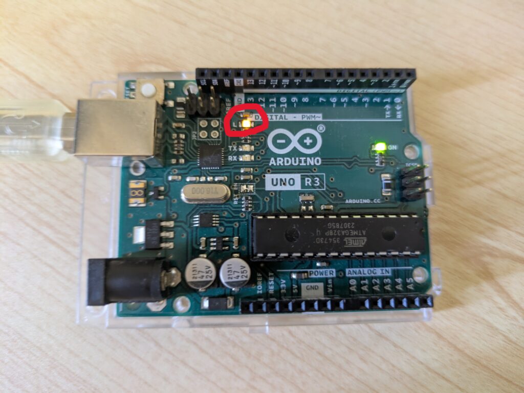 Arduinoテストの点滅場所